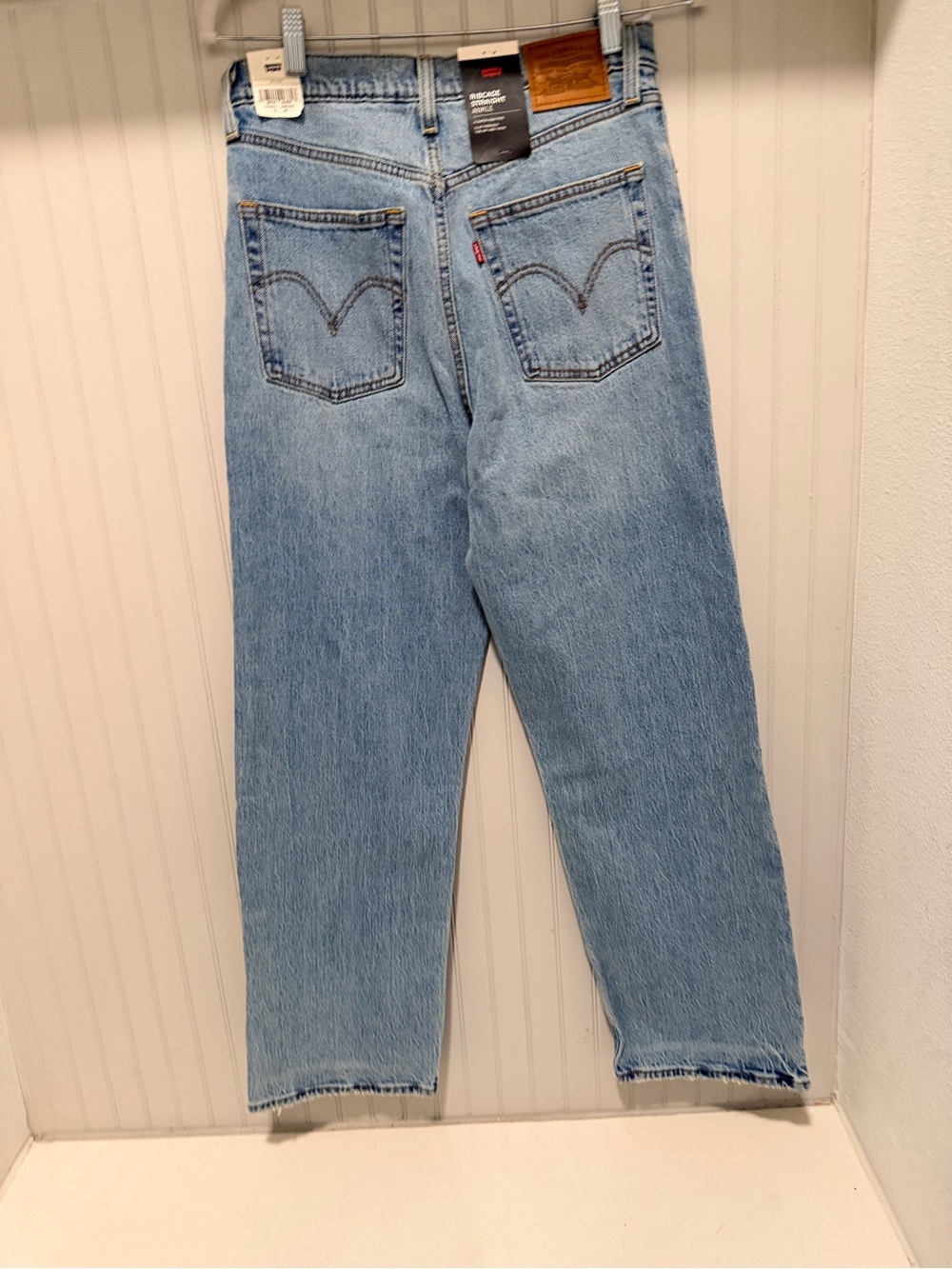 Levi's Light Blue Straight Leg Jeans - Picture 4 of 5